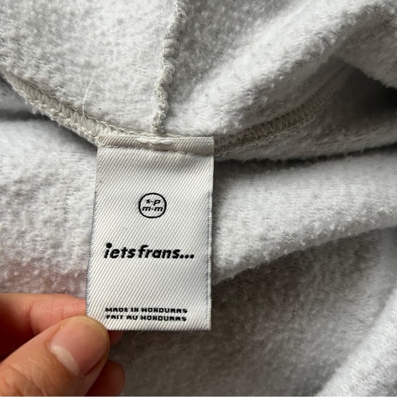 iets Frans Gray Zip Up Hoodie Sweatshirt-Size Medium - Picture 6 of 12